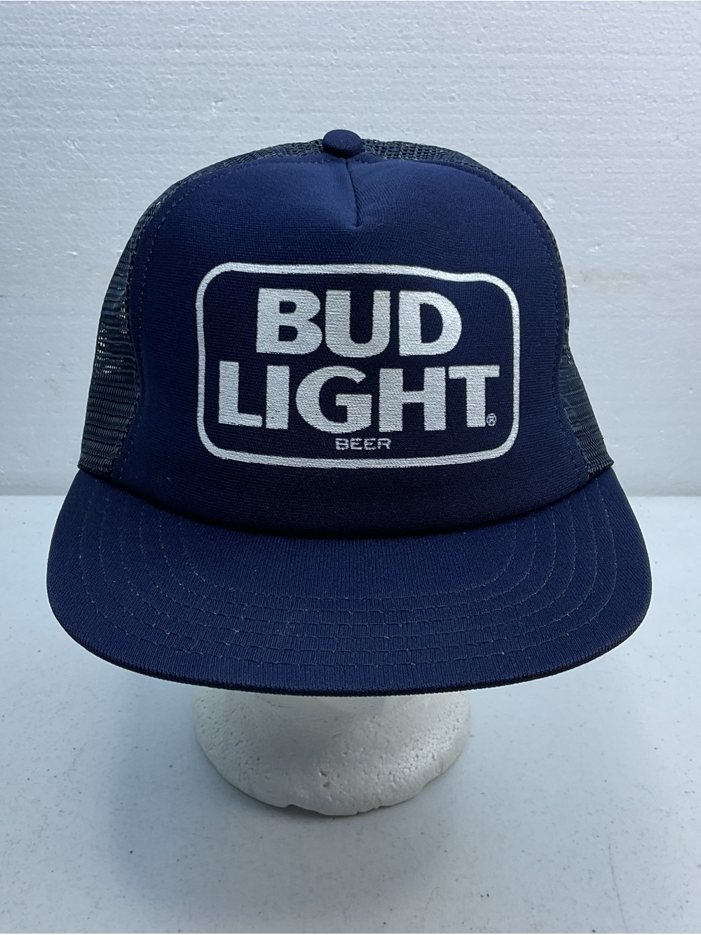 Source Unknown Bud Light Navy Blue Trucker Hat